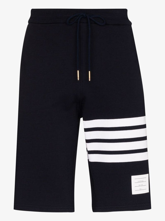 Blue Engineered 4-bar Stripe Jersey Track Shorts