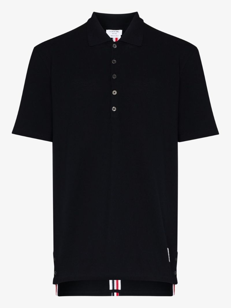 Centre Back Stripe Cotton PiquÃ_x0083_Â© Polo Shirt