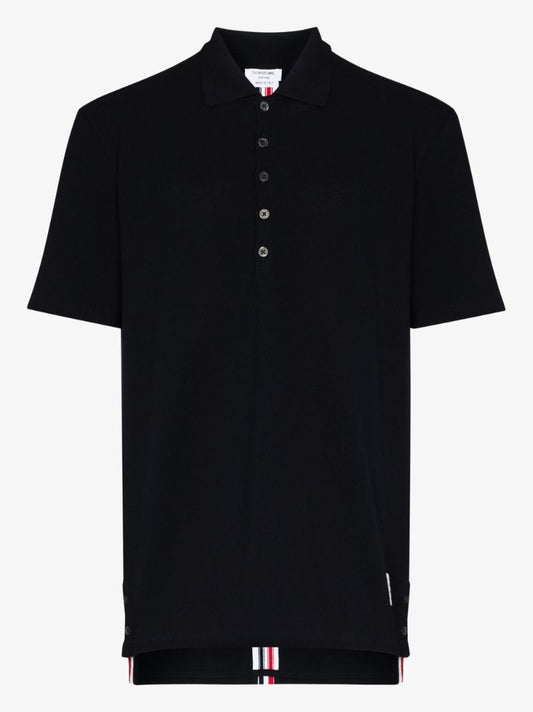 Centre Back Stripe Cotton PiquÃ_x0083_Â© Polo Shirt