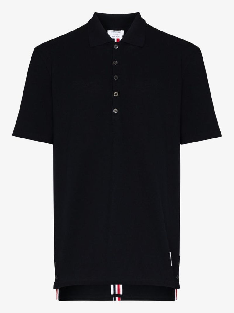 Centre Back Stripe Cotton PiquÃ_x0083_Â© Polo Shirt