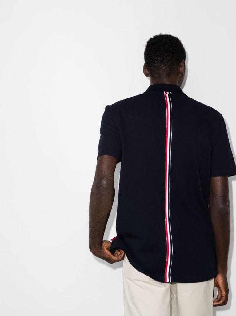 Centre Back Stripe Cotton PiquÃ_x0083_Â© Polo Shirt
