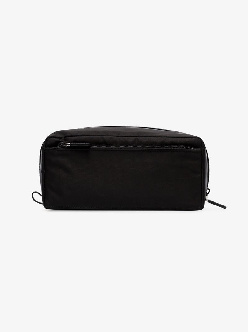 Black Logo Nylon Wash Bag