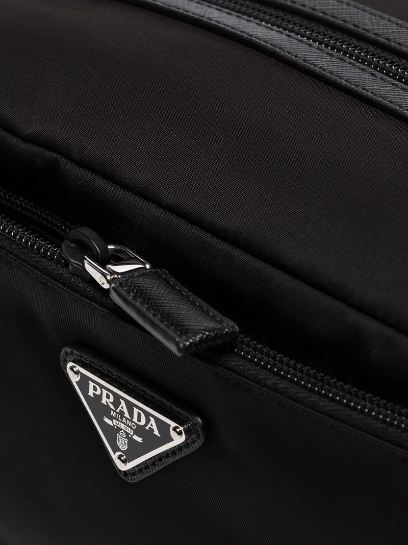 Black Logo Nylon Wash Bag