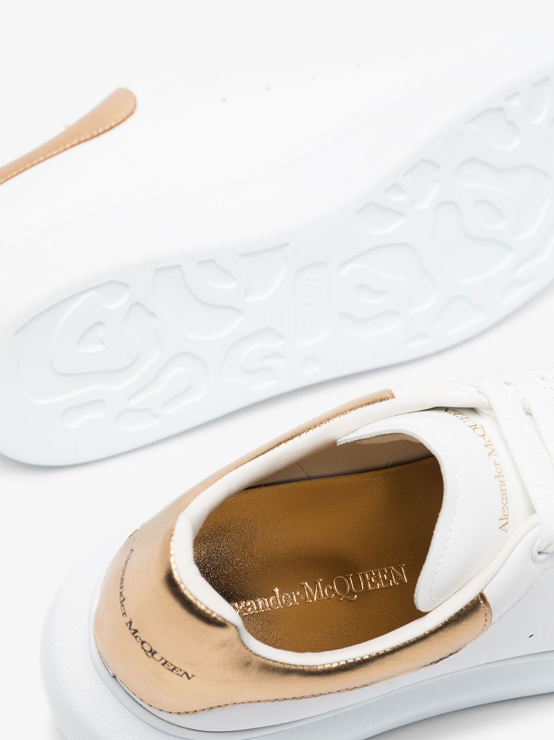 White and Gold Oversized Sneakers