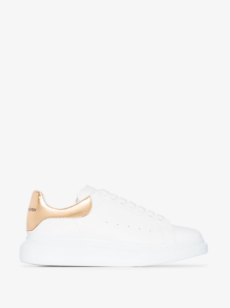 White and Gold Oversized Sneakers