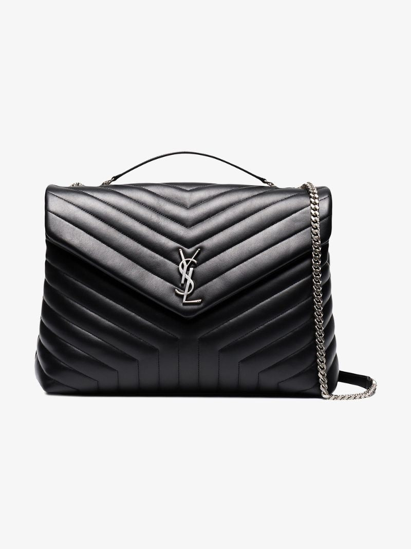 Black Loulou Large Quilted Leather Shoulder Bag