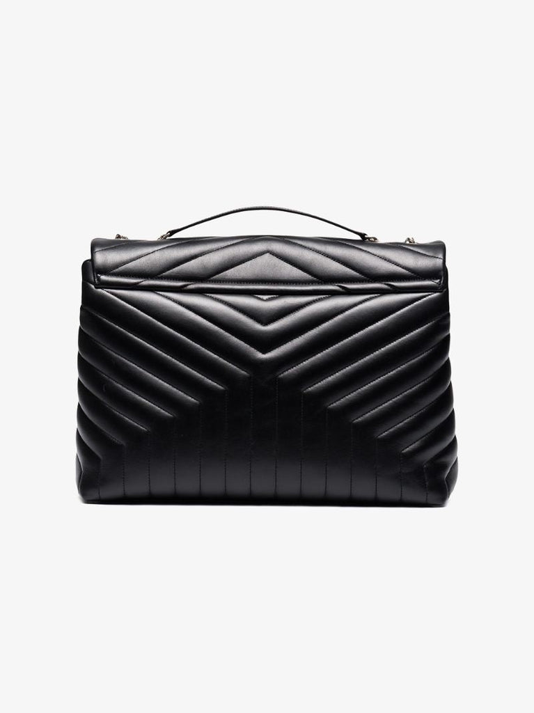 Black Loulou Large Quilted Leather Shoulder Bag