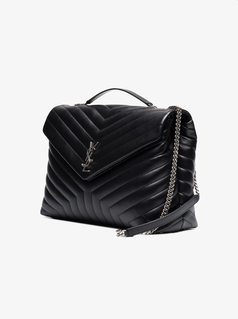 Black Loulou Large Quilted Leather Shoulder Bag