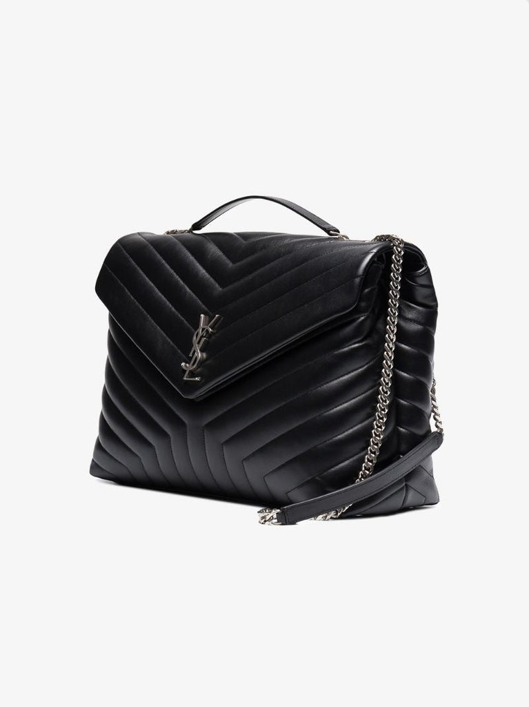 Black Loulou Large Quilted Leather Shoulder Bag