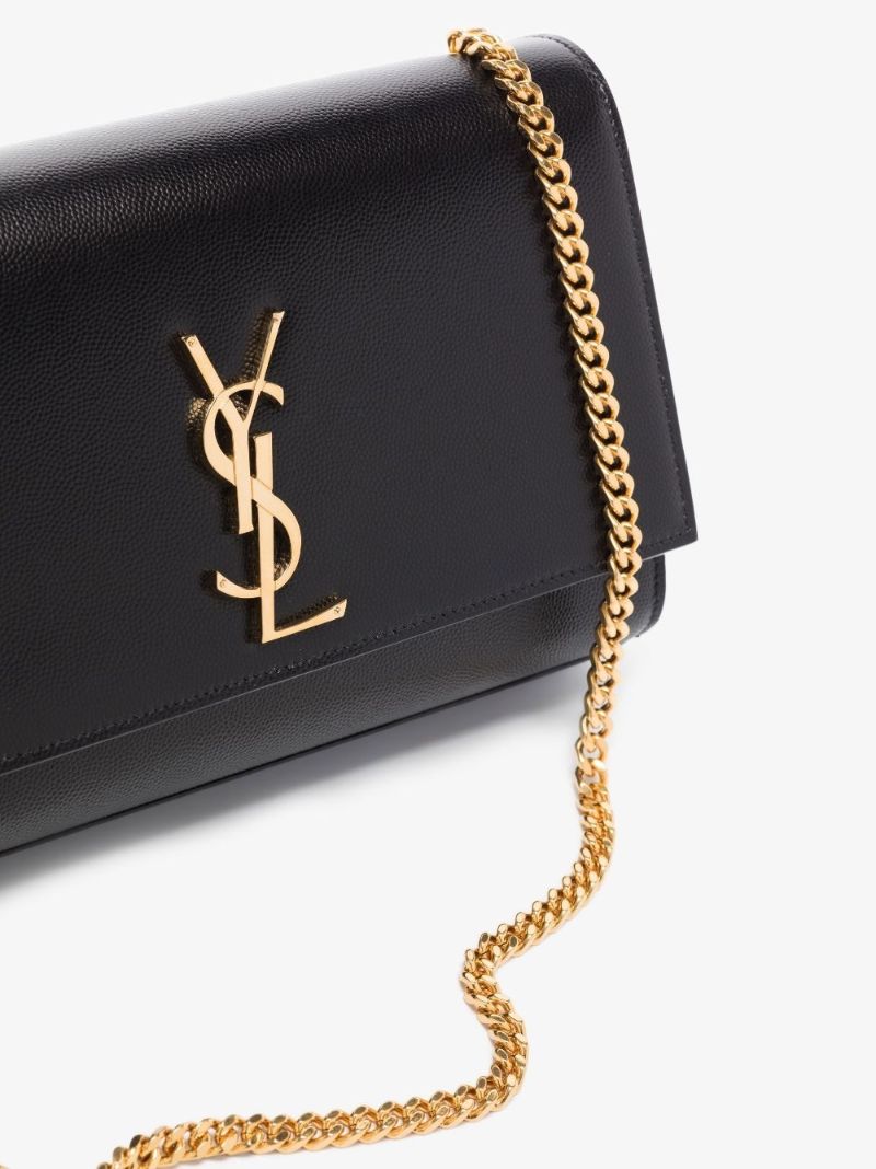 Black Kate Medium Leather Shoulder Bag