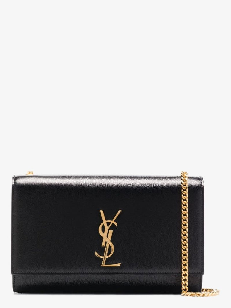 Black Kate Medium Leather Shoulder Bag