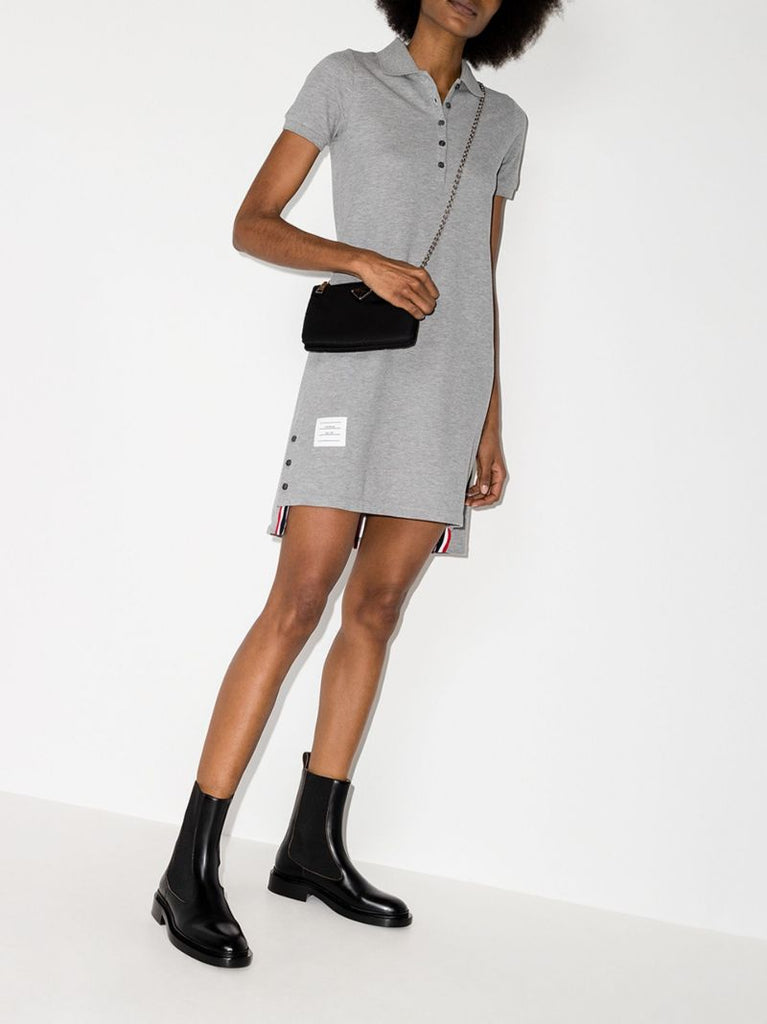 Striped Cotton Pique Polo Dress