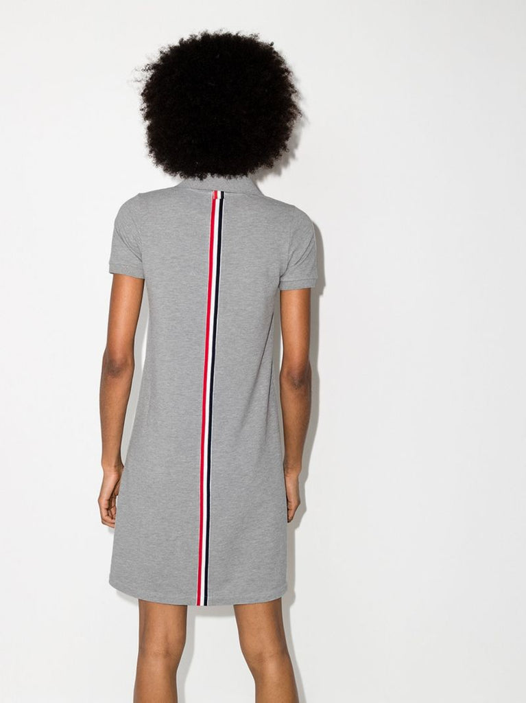 Striped Cotton Pique Polo Dress
