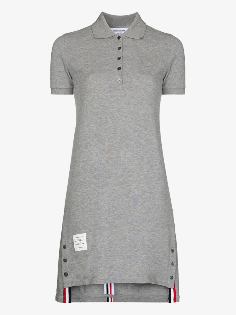 Striped Cotton Pique Polo Dress
