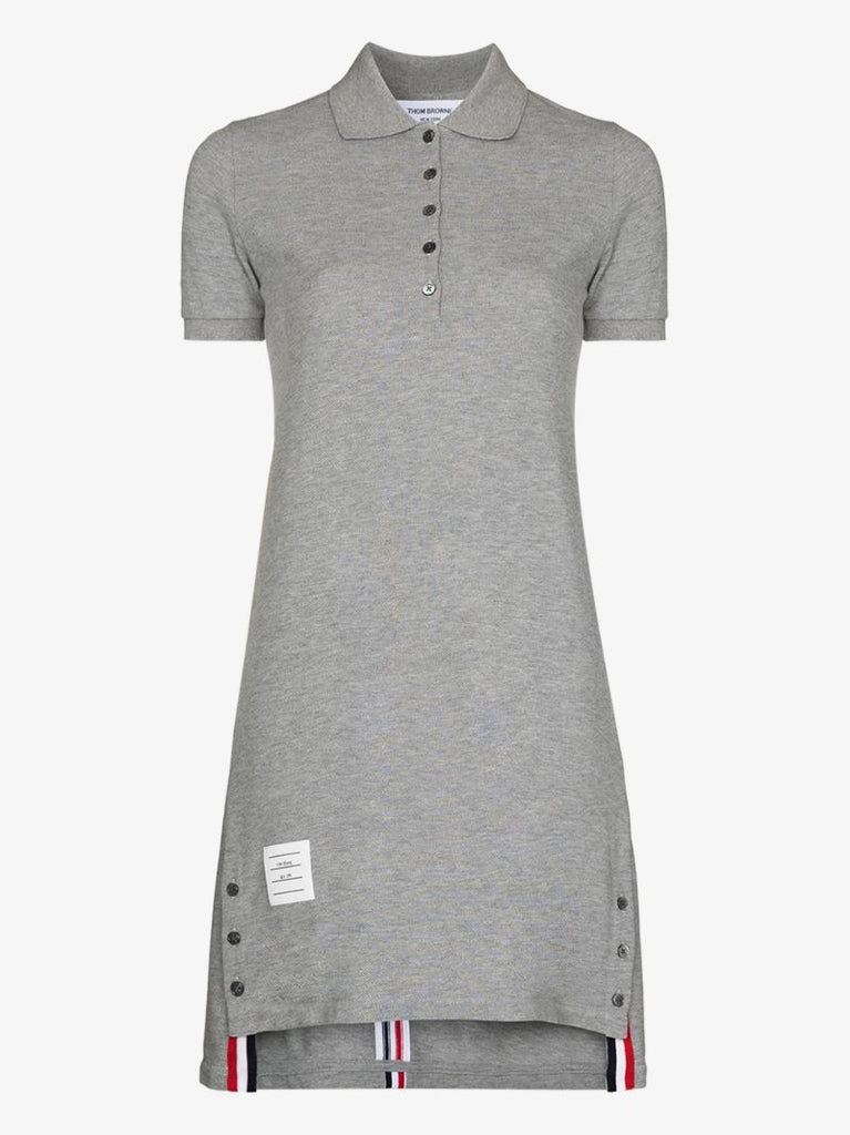 Striped Cotton Pique Polo Dress