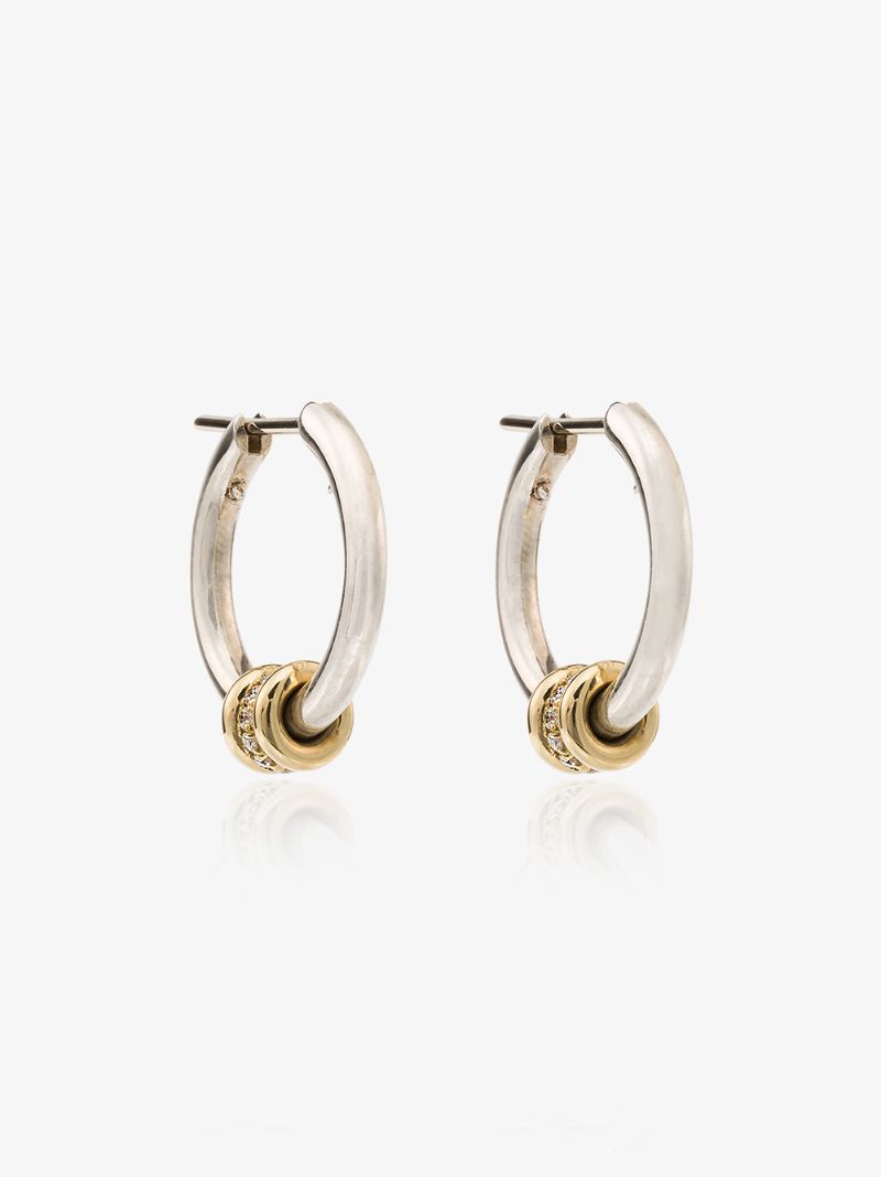 Sterling Silver Ara Diamond Hoop Earrings