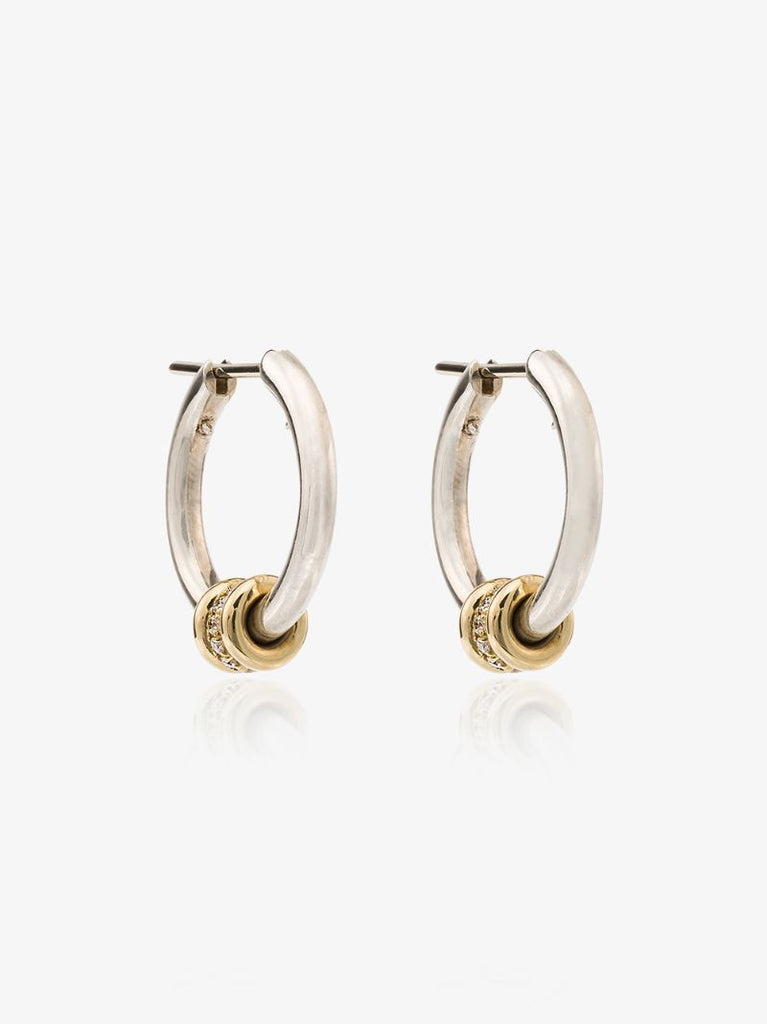 Sterling Silver Ara Diamond Hoop Earrings