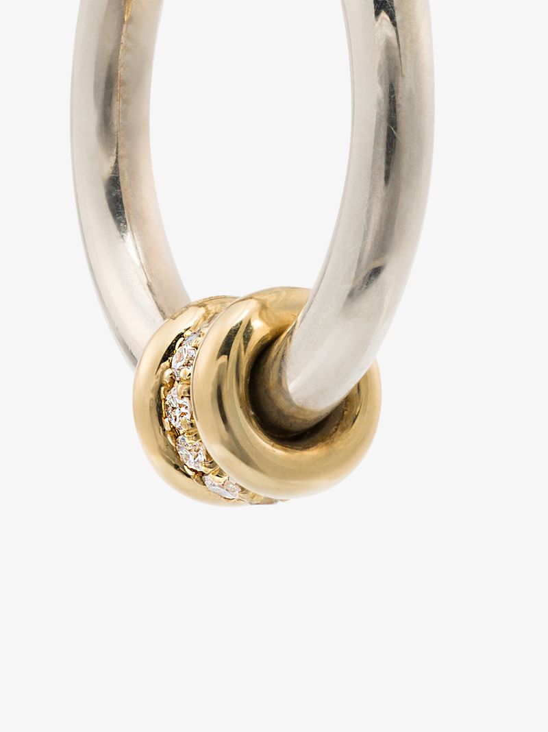 Sterling Silver Ara Diamond Hoop Earrings
