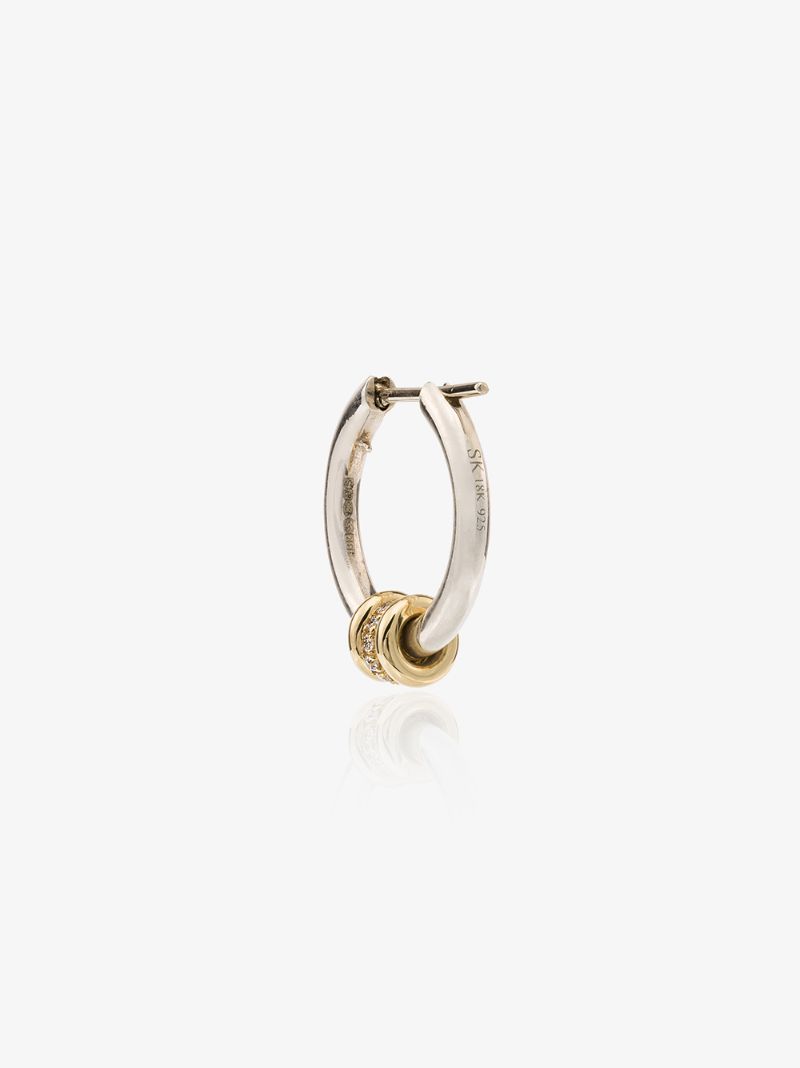 Sterling Silver Ara Diamond Hoop Earrings