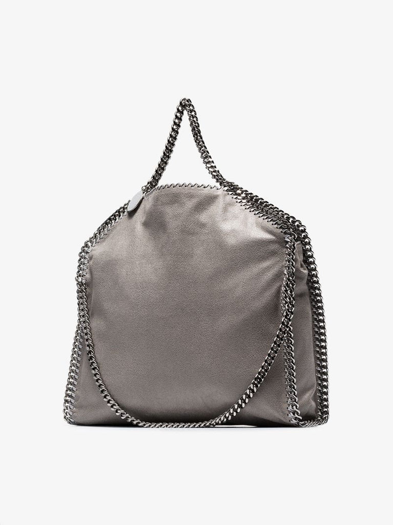 Grey Falabella Faux Leather Tote Bag