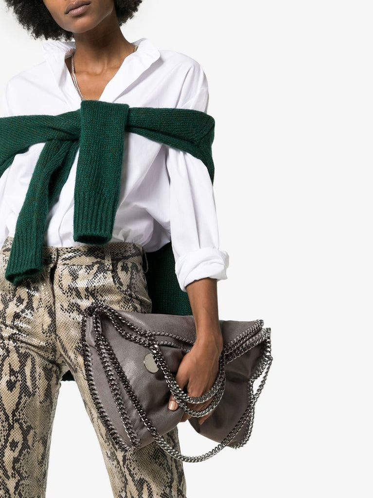 Grey Falabella Faux Leather Tote Bag