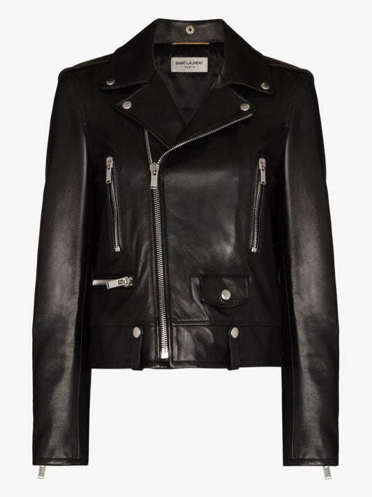 Black Leather Biker Jacket