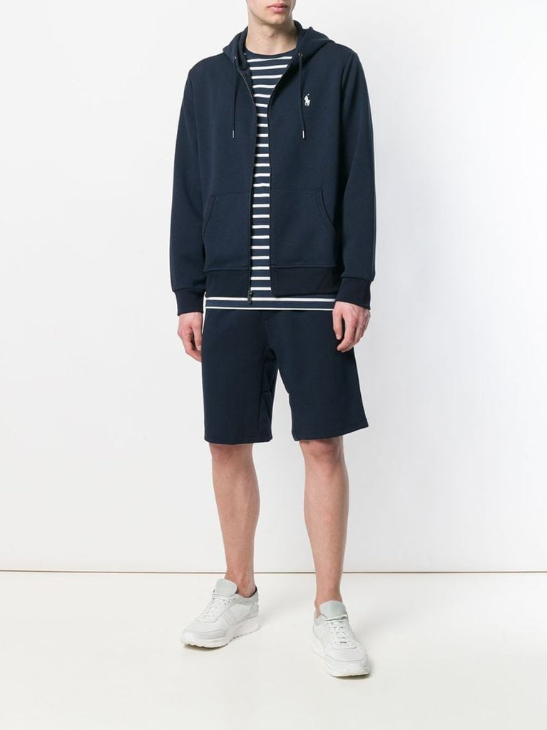 Blue Drawstring Waist Shorts