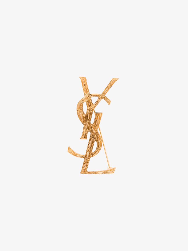 Monogram Crocodile-effectt Brooch