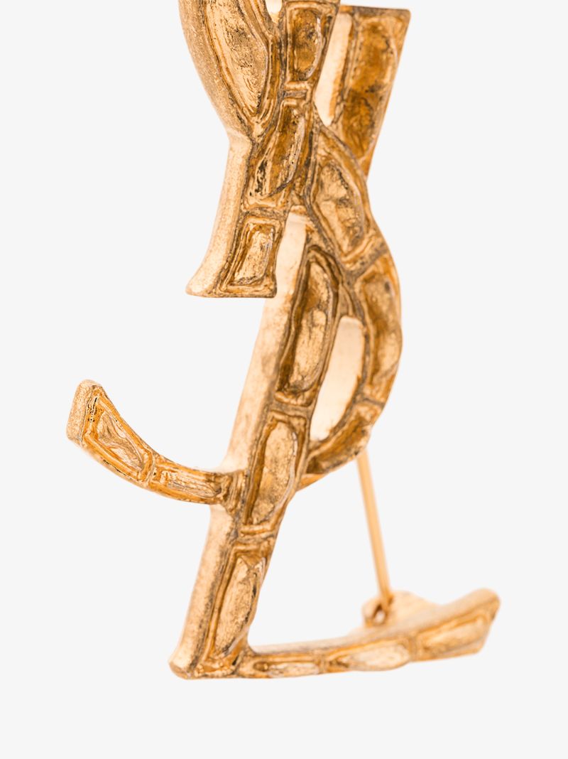 Monogram Crocodile-effectt Brooch