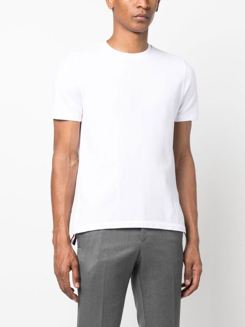 White Rwb-stripe Cotton T-shirt