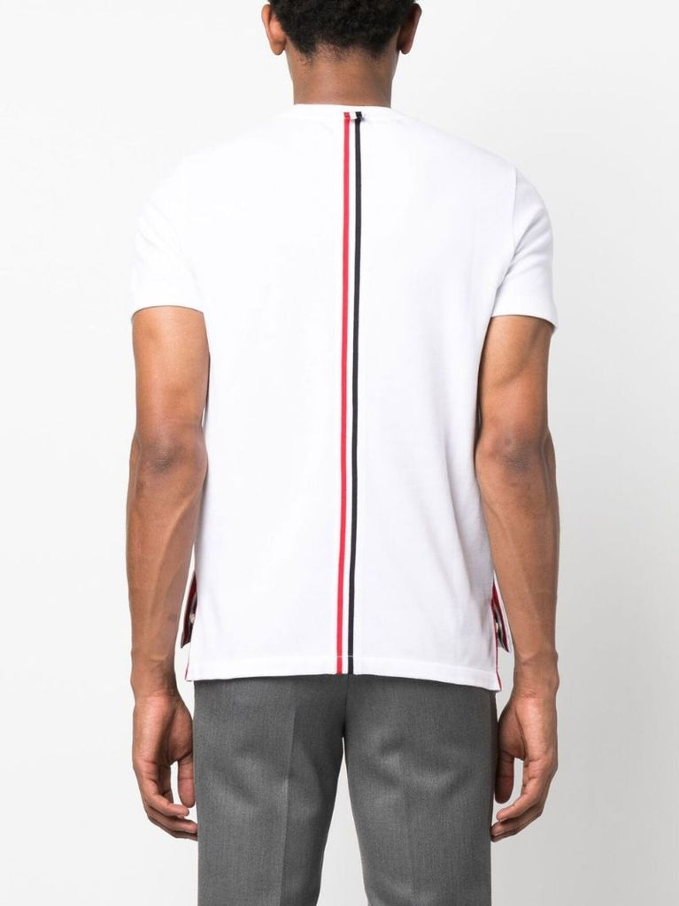 White Rwb-stripe Cotton T-shirt