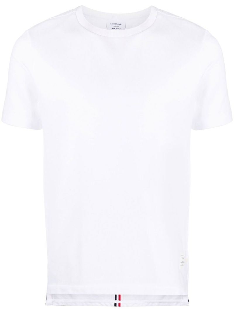 White Rwb-stripe Cotton T-shirt