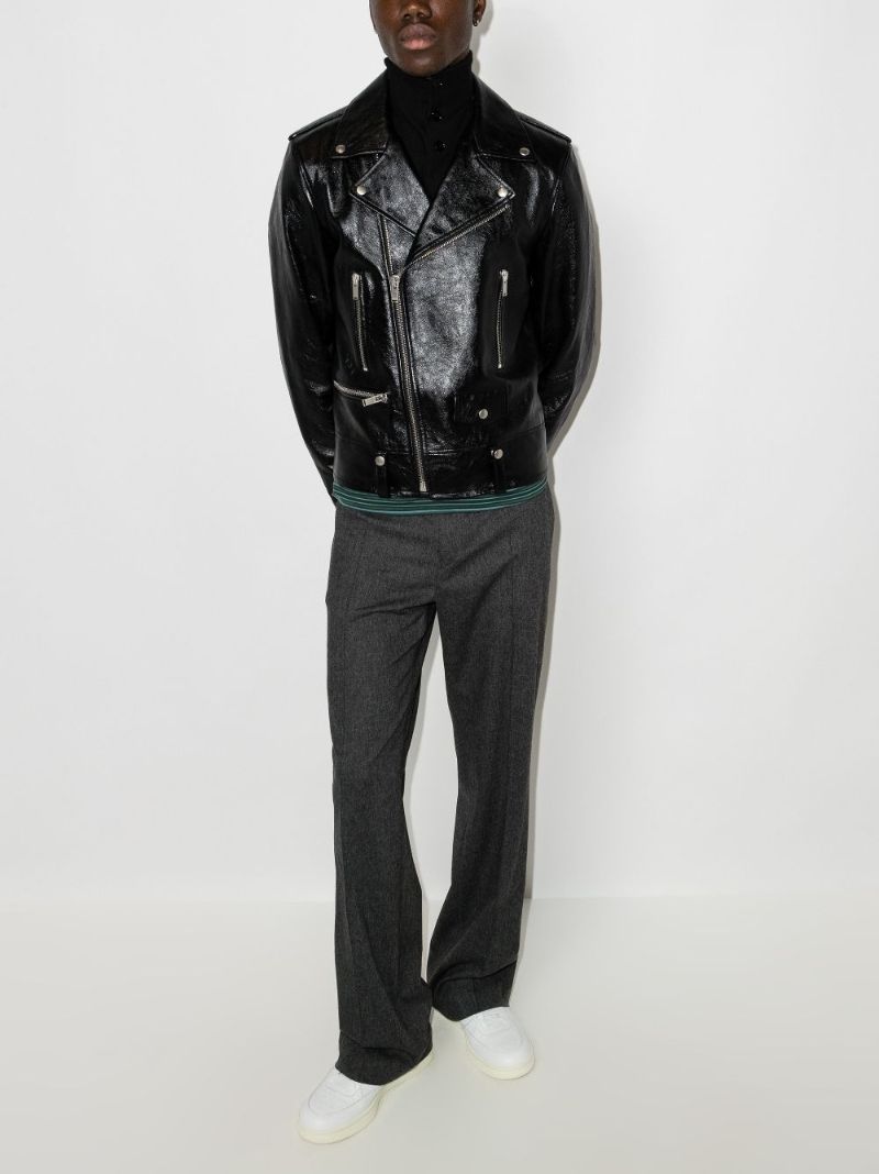 Black Leather Biker Jacket