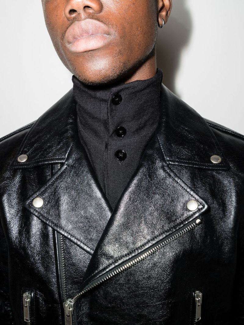 Black Leather Biker Jacket