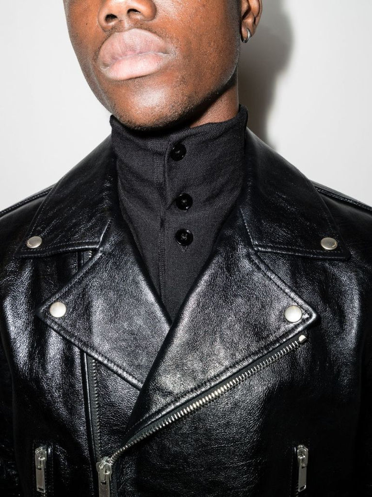 Black Leather Biker Jacket
