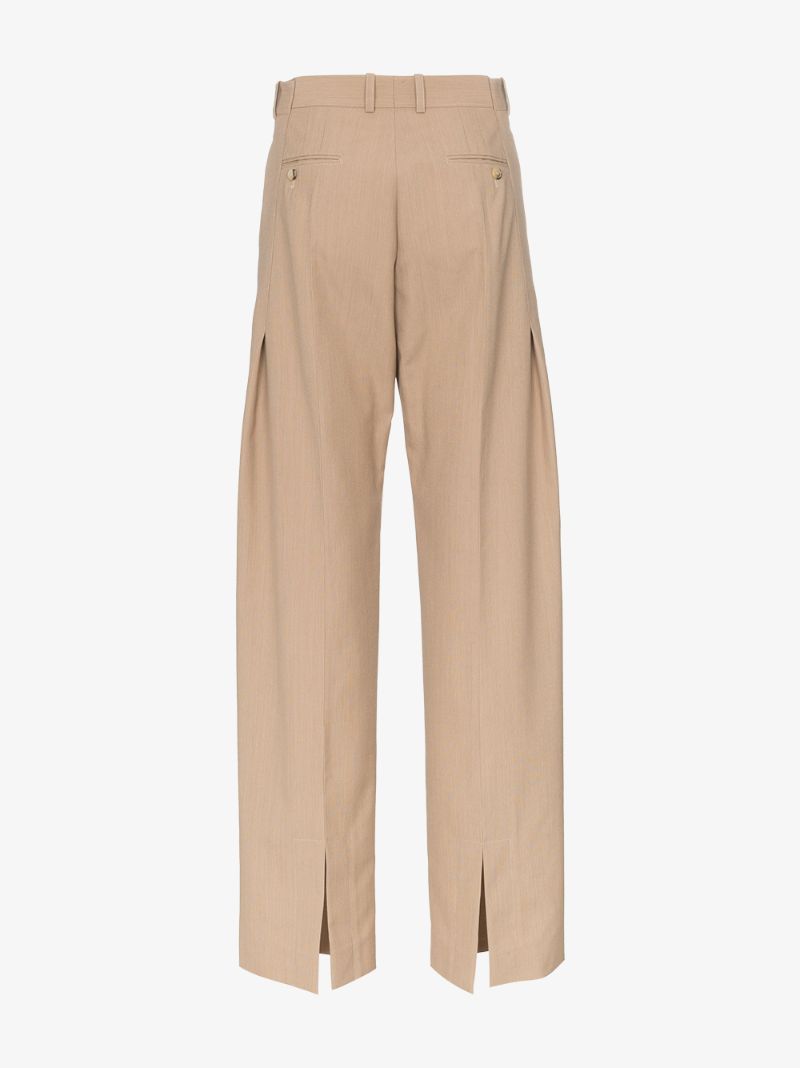 Wide Leg Pleated Trousers
