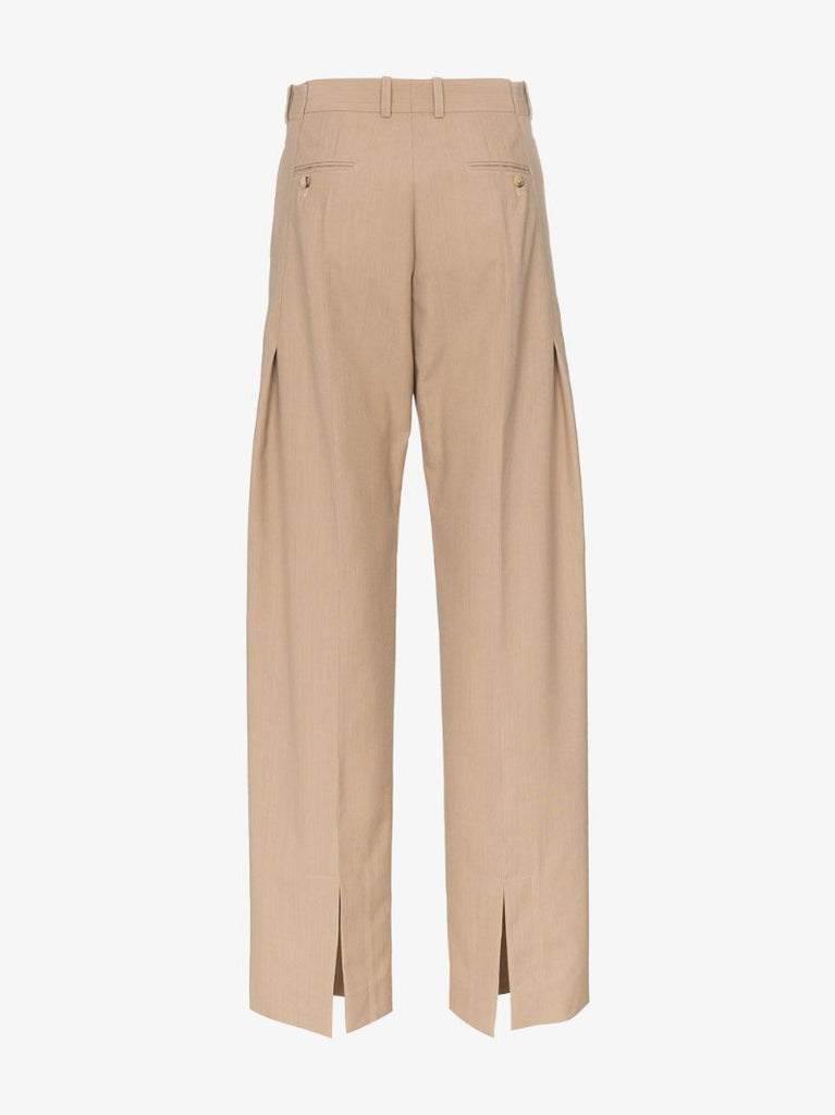 Wide Leg Pleated Trousers