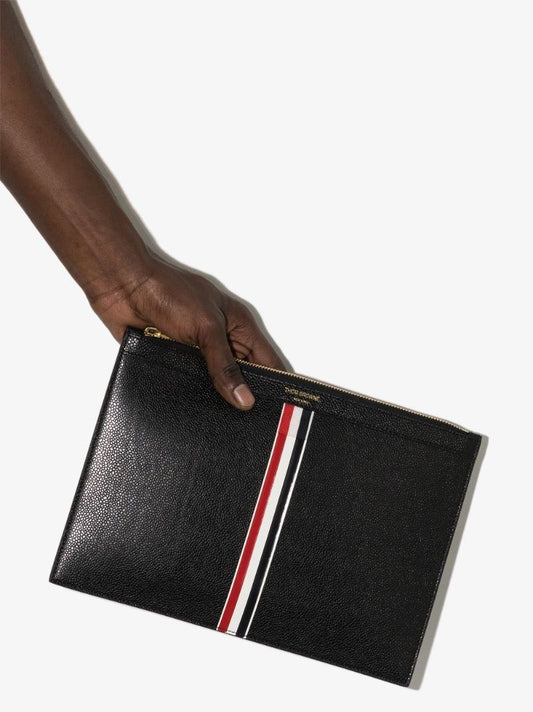 Black Rwb Stripe Leather Tablet Holder