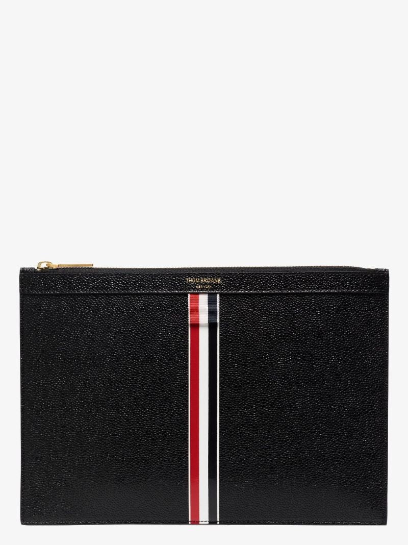 Black Rwb Stripe Leather Tablet Holder