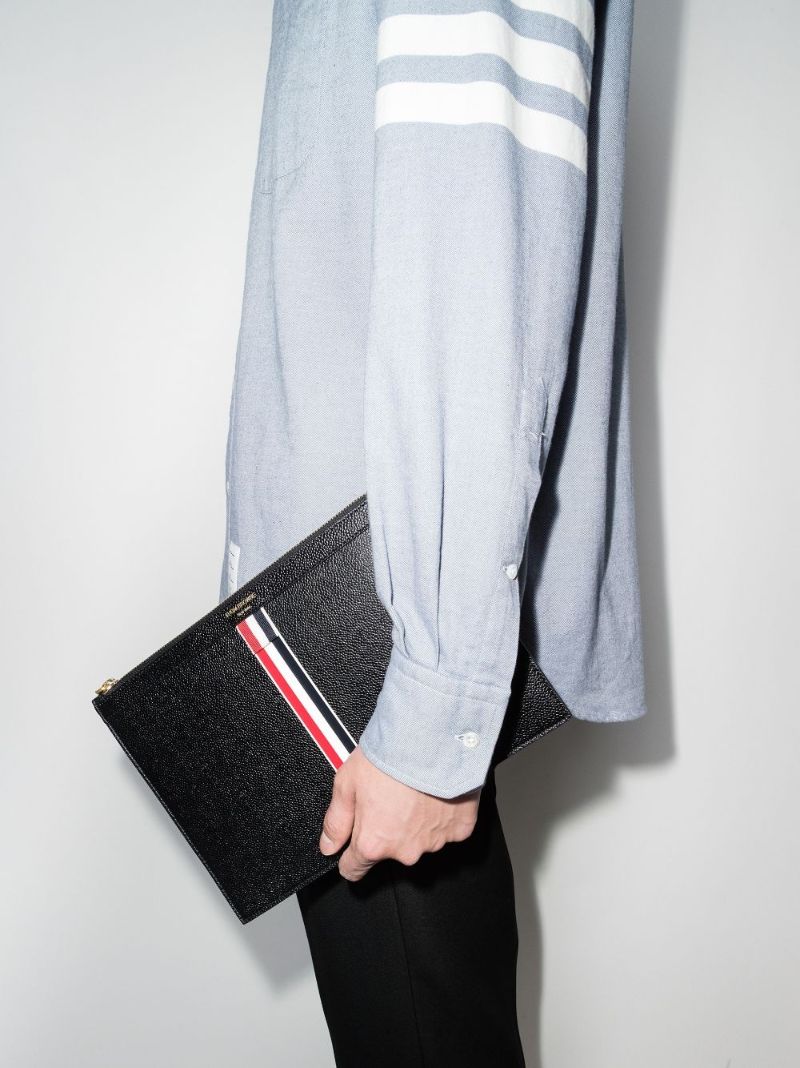 Black Rwb Stripe Leather Tablet Holder
