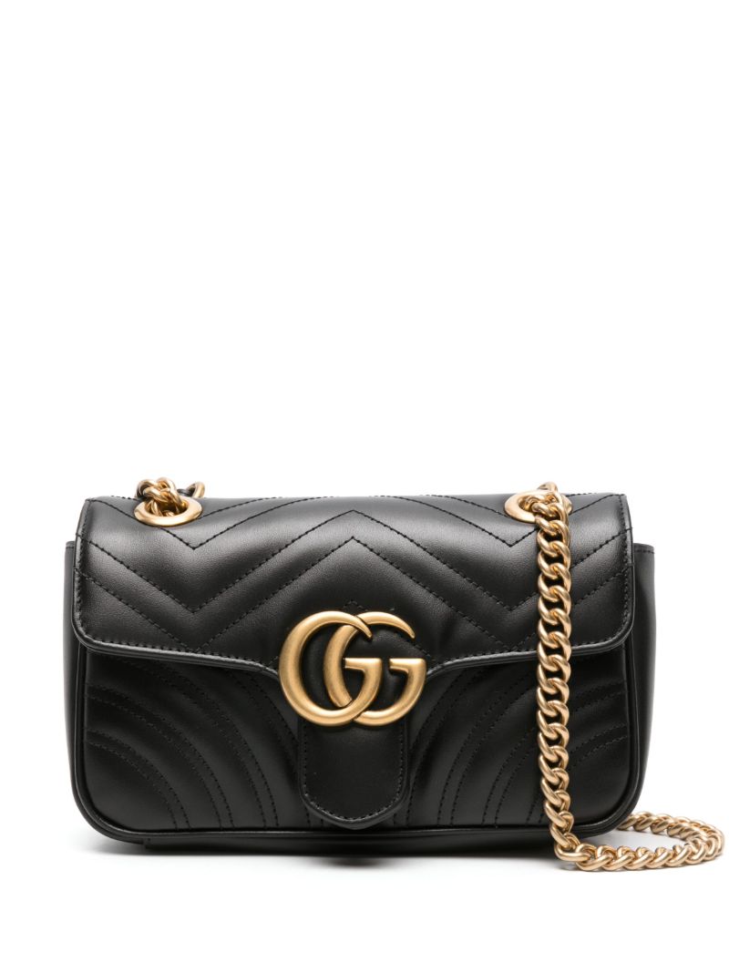 Black Gg Marmont MatelassÃ_x0083_Â© Mini Bag