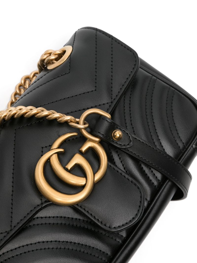 Black Gg Marmont MatelassÃ_x0083_Â© Mini Bag
