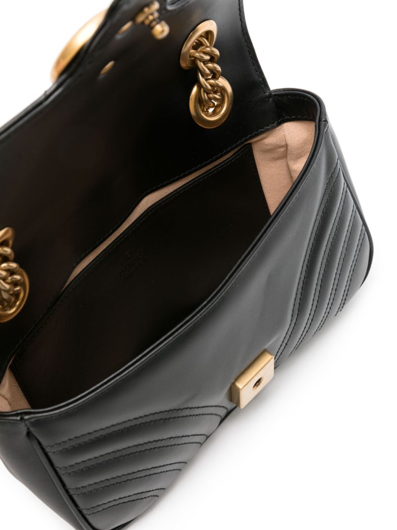 Black Gg Marmont MatelassÃ_x0083_Â© Mini Bag