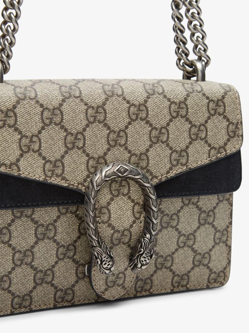 Beige Gucci Dionysus Gg Supreme Mini Canvas Shoulder Bag