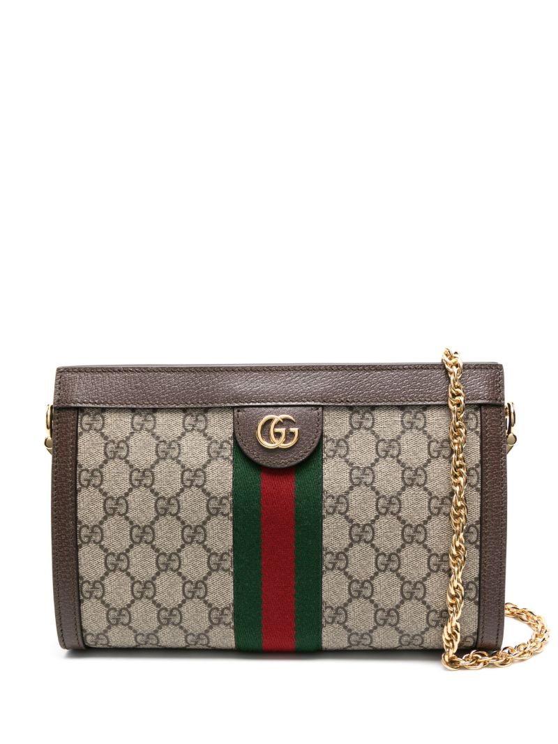 Brown Ophidia Gg Supreme Small Shoulder Bag
