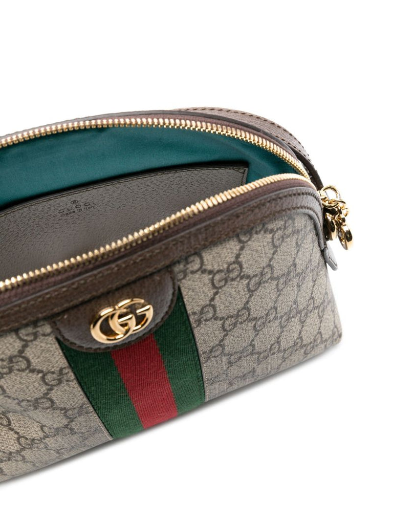 Brown Ophidia Small Gg Supreme Shoulder Bag