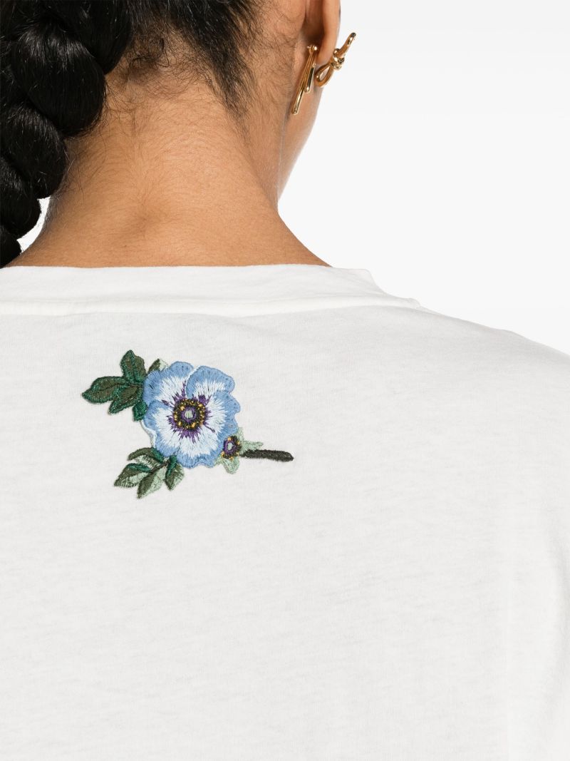 White Fake Logo Cotton T-shirt