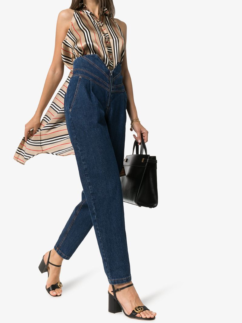 Black Gg Marmont 75 Leather Sandals