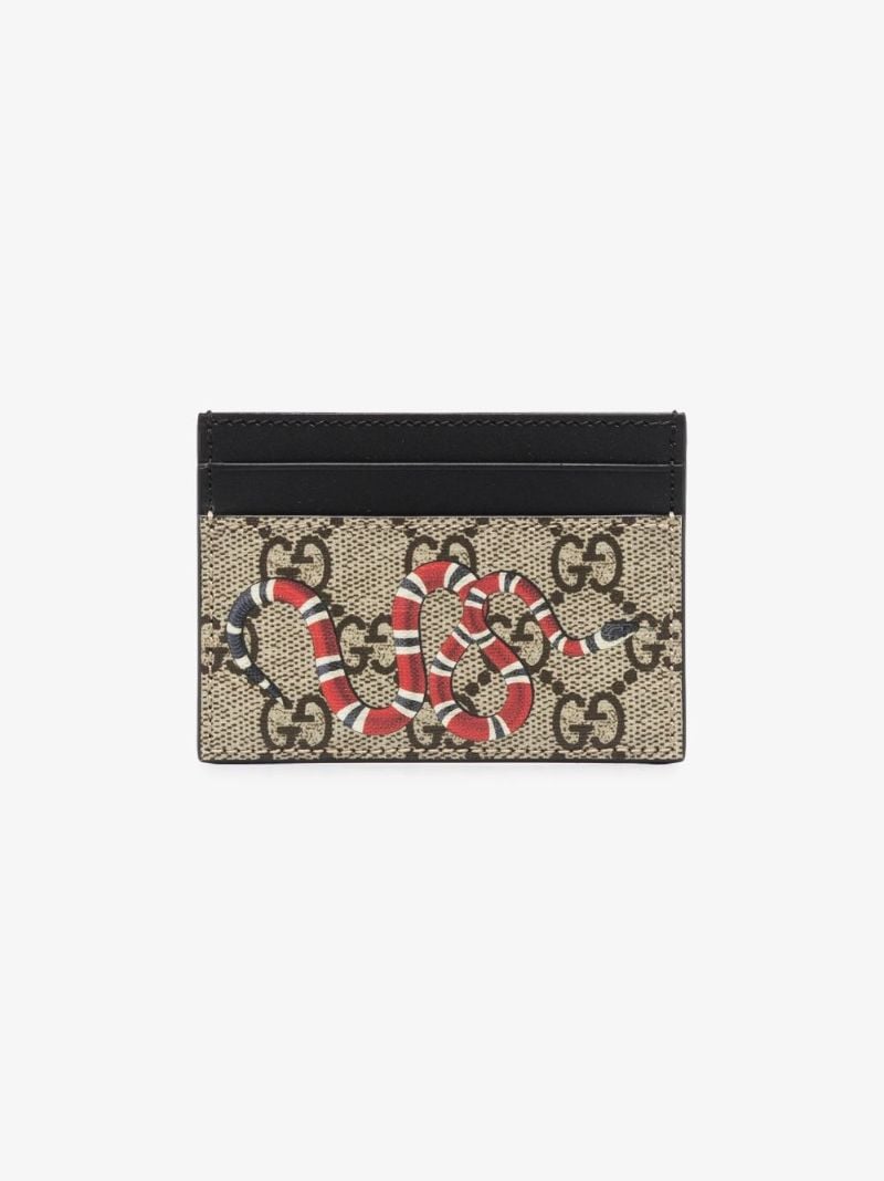 Brown Kingsnake Leather Card Holder