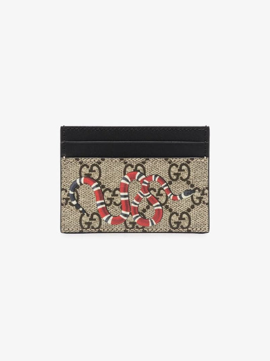 Brown Kingsnake Leather Card Holder